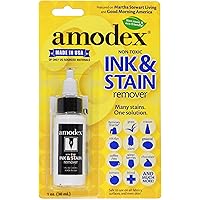 Amodex Ink and Stain Remover – Cleans Marker, Ink, Crayon, Pen, Makeup from Furniture, Skin, Clothing, Fabric, Leather…