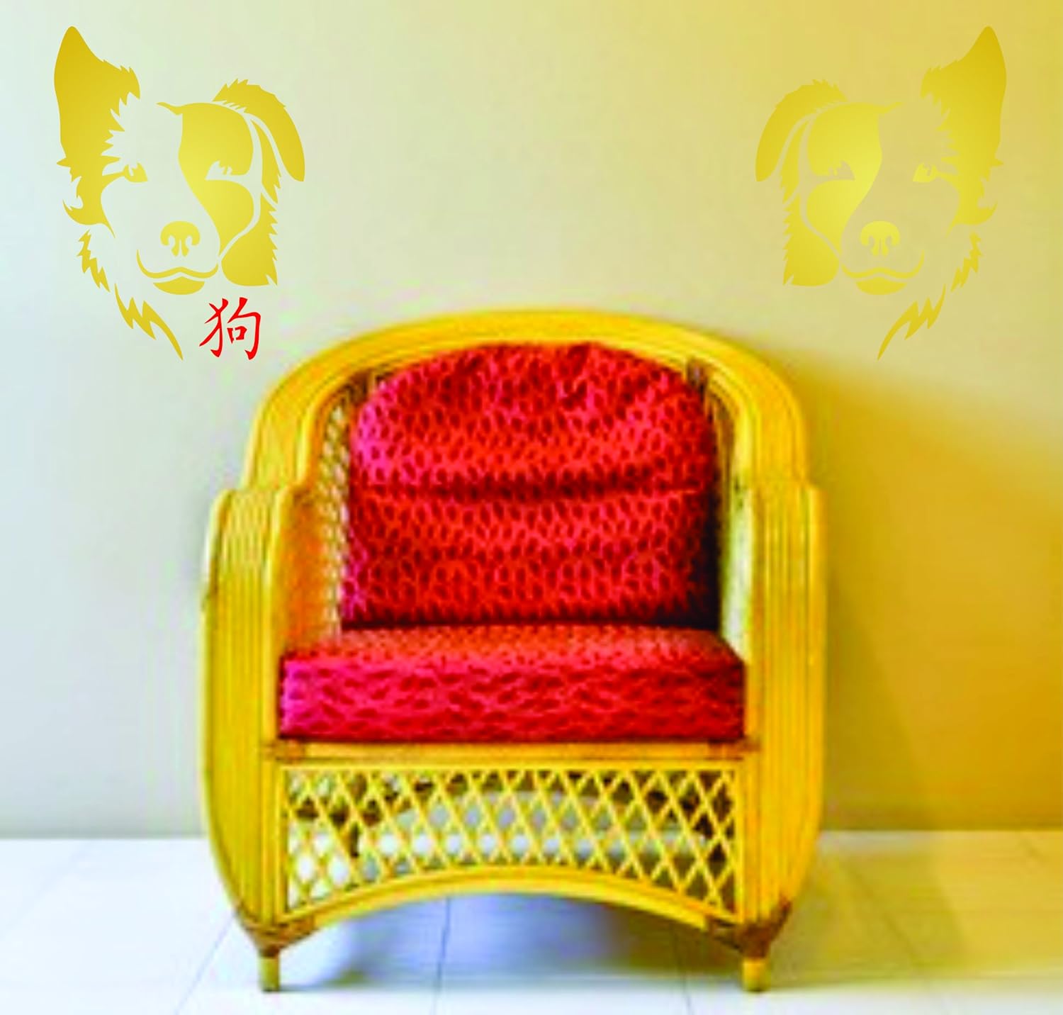 Dog Stencil - 11.5 x 15cm (S) - Reusable Pet Animal Chinese Year of The Dog Symbol Wall Stencil Template - Image 3