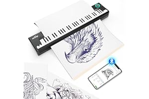 PeriPage P90-Pino Wireless Tattoo Stencil Printer, Inkless Thermal Tattoo Machine with Piano-Inspired Design, Portable Tattoo