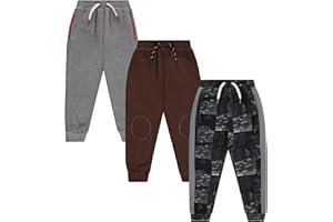 STITCH & STONE Boys 3PK Joggers - Comfy and Cool Pants for Boys