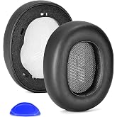 Defean Earpads for JBL E65/Live 650BTNC/660NC Headphones (Black) | Also for JBL E65/ Duet NC/Live 660/770 /780BTNC,Replacement Ear Cushions with Softer Leather, Noise Isolation Foam