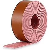 Nogeqi Flat Leather Strap, Genuine Leather Strips for Crafts, 1 Inch Wide, Full Grain Leather-Wrap for DIY Craft Tooling Belt Making Hobby Workshop (2mm Thick 72 Inches Long, Brown)