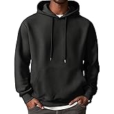 COOFANDY Men's Hooded Sweatshirts Long Sleeve Casual Waffle Knit Pullover Hoodies with Kanga Pocket