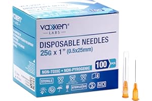 Vaxxen Labs Disposable 25G x 1" Luer Lock (Box of 100)