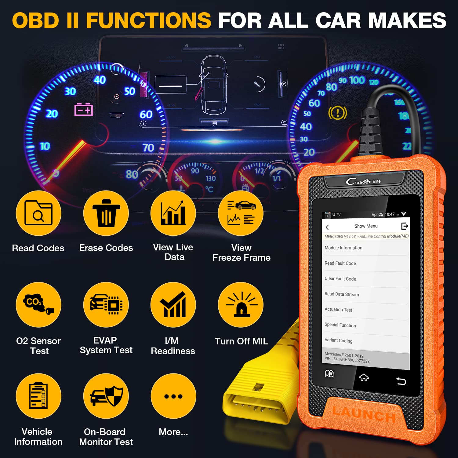 thumbnail image 2 of FOXWELL NT510 Elite All System Bidirectional OBD2 Scanner For Mercedes-Benz – With Coding, DPF Regen, Lifetime Update 2 of 6