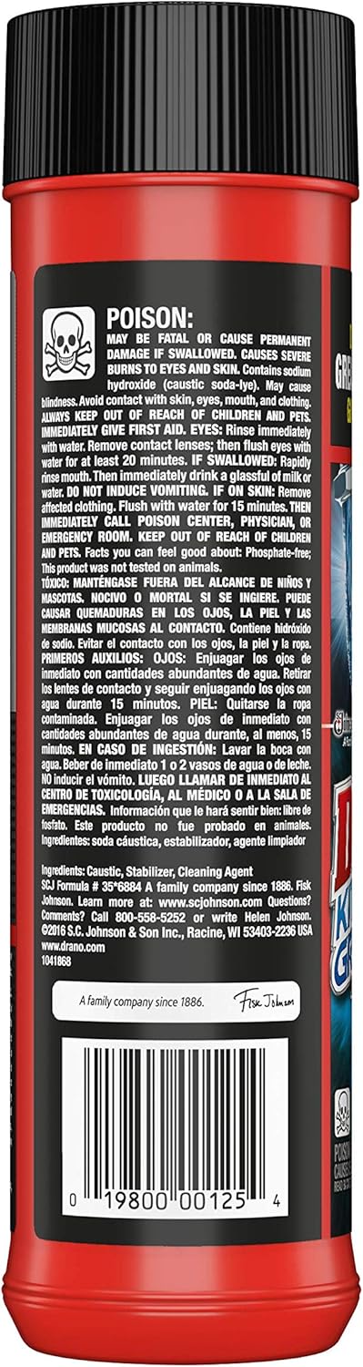 Drano Kitchen Granules Drain Clog Remover and Cleaner, Unclogs blockage from Grease or Cooking Oil, 17.6 oz: Health & Personal Care