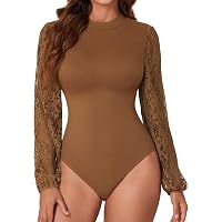 Missufe Women's Ribbed Ruffle Flutter Sleeve Bodysuit - Summer Casual Top With Button Closure, Khaki, X-Large - View #3