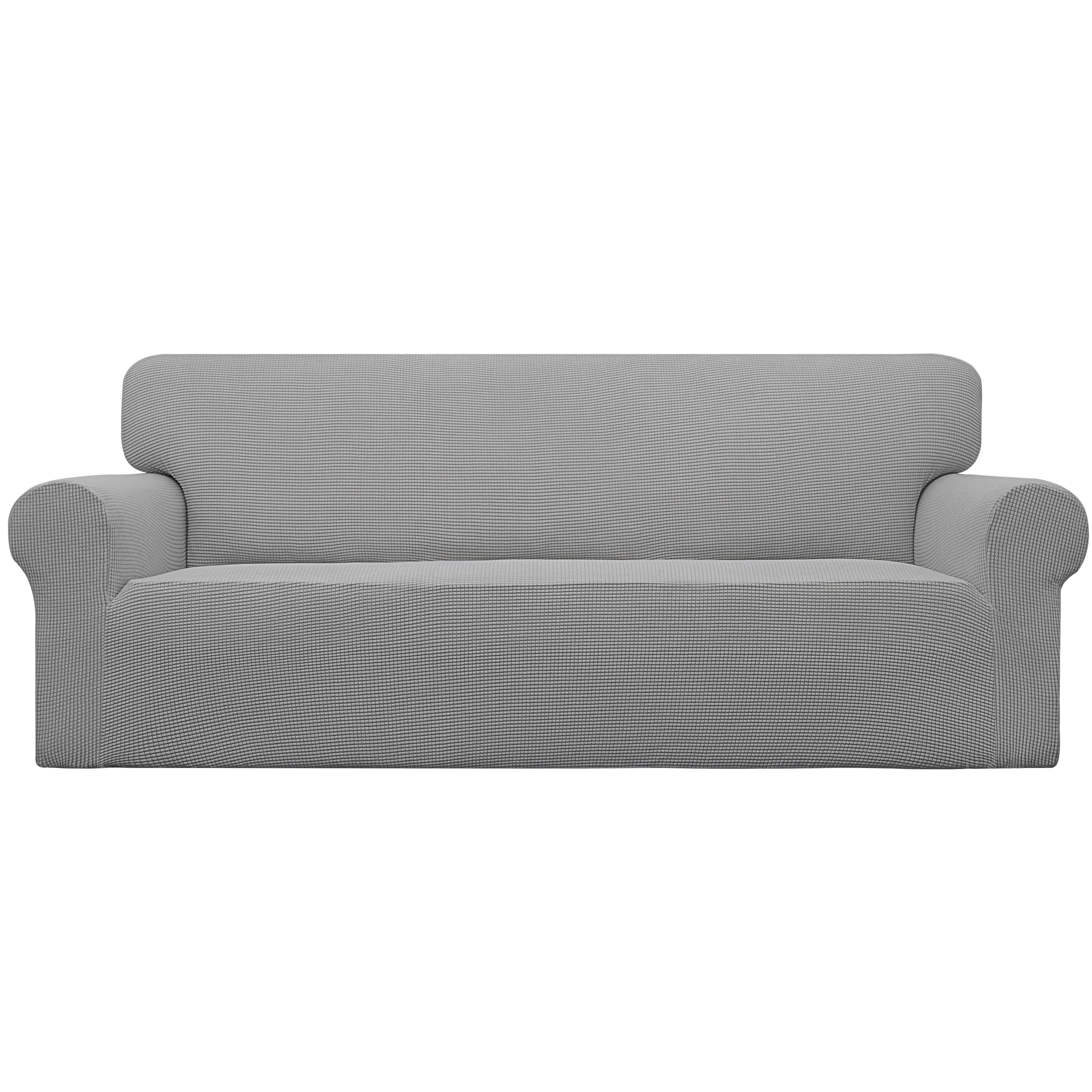 Photo 1 of Easy-Going Stretch Sofa Slipcover 1-Piece Sofa Cover Furniture Protector Couch Soft with Elastic Bottom for Kids, Polyester Spandex Jacquard Fabric Small Checks (Sofa, Light Gray)