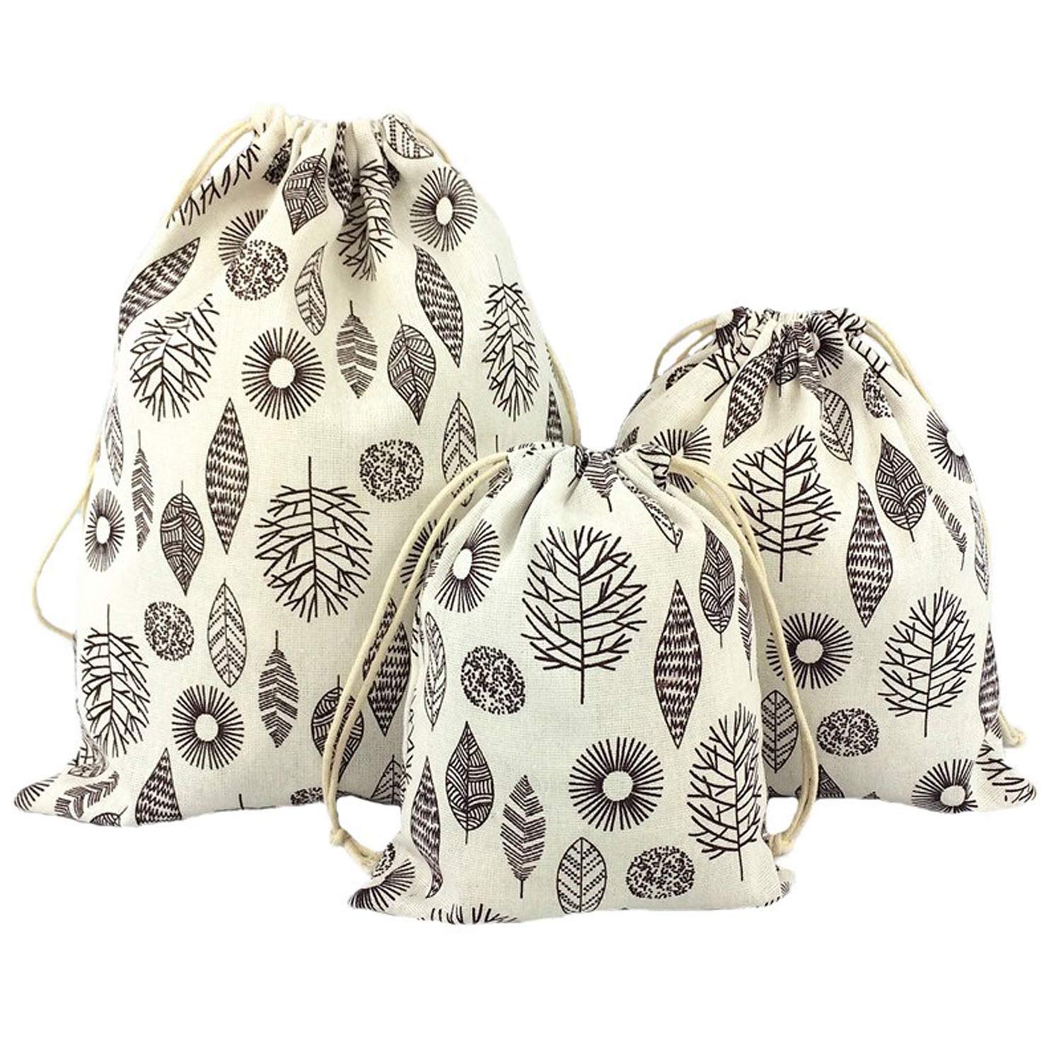 Mua 巾着袋 Rakubou 収納袋 大 中 小 和柄 コットン 麻 おしゃれ 布 携帯やすい きんちゃく 旅行 小物収納 雑貨 プレゼント用ポーチ ベロア調巾着袋 3点セット Tren Amazon Nhật Chinh Hang 21 Fado