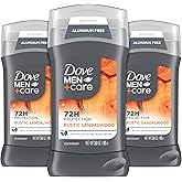 DOVE MEN + CARE Aluminum Free 3 Pack Rustic Sandalwood Deodorant for Men 3 oz