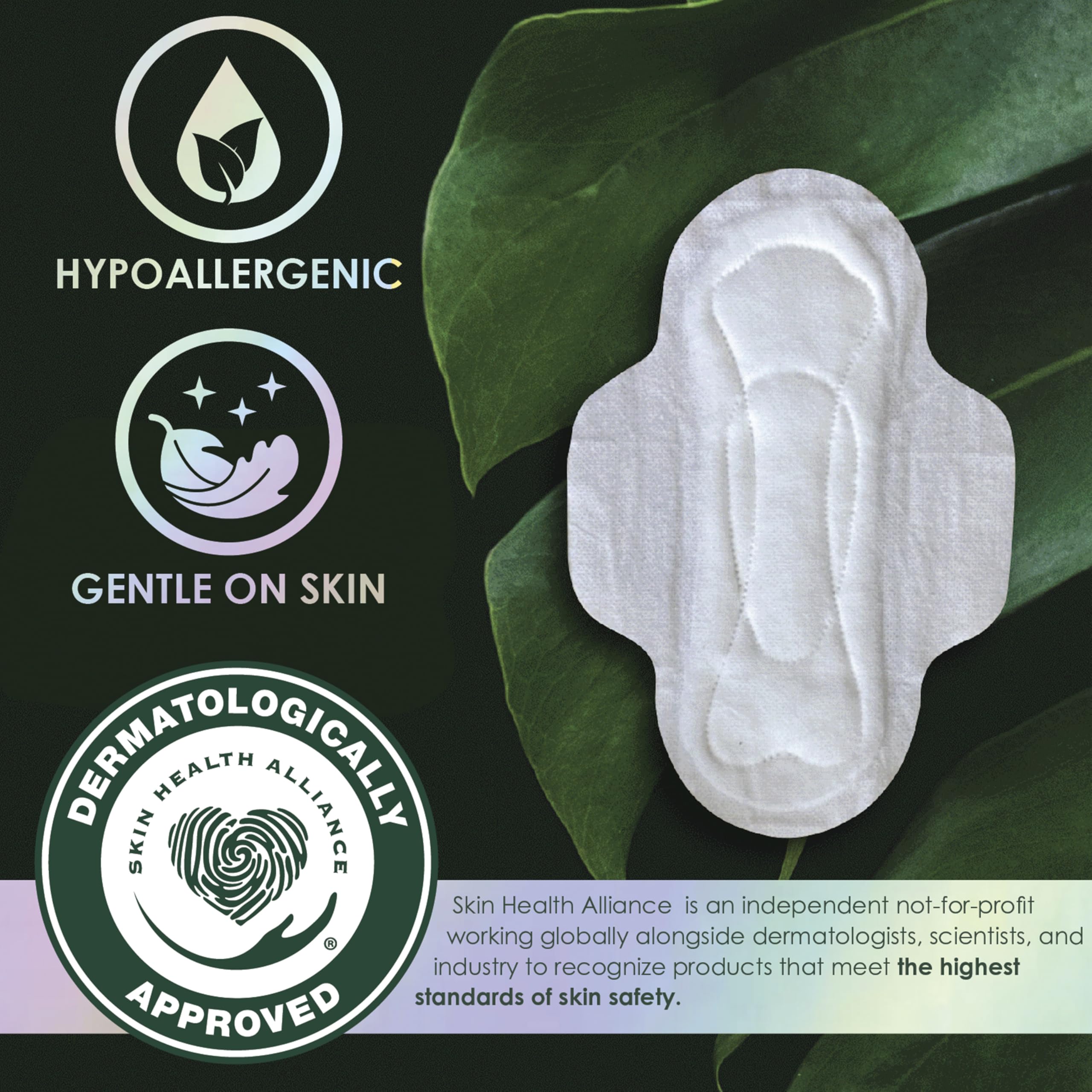 L. Ultra Thin Pads for Women, Regular Absorbency, Organic Cotton Top Layer, Unscented Pads with Wings, 56 Count