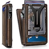 BULLIANT Men Wallet,Magnetic Metal Wallet Money Clip 9Cards Pop-up Access RFID Blocking