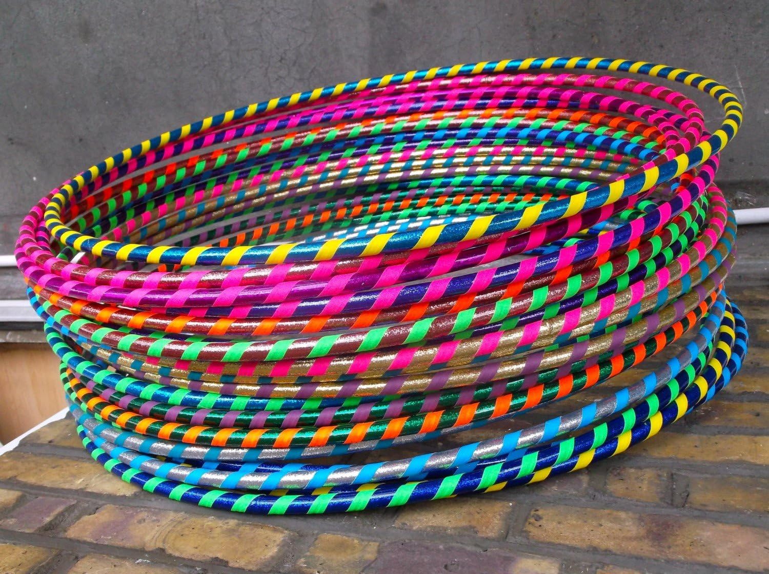 FB FunkyBuys® Deluxe Spiral Glittering Hula Hoops in All Sizes & Great