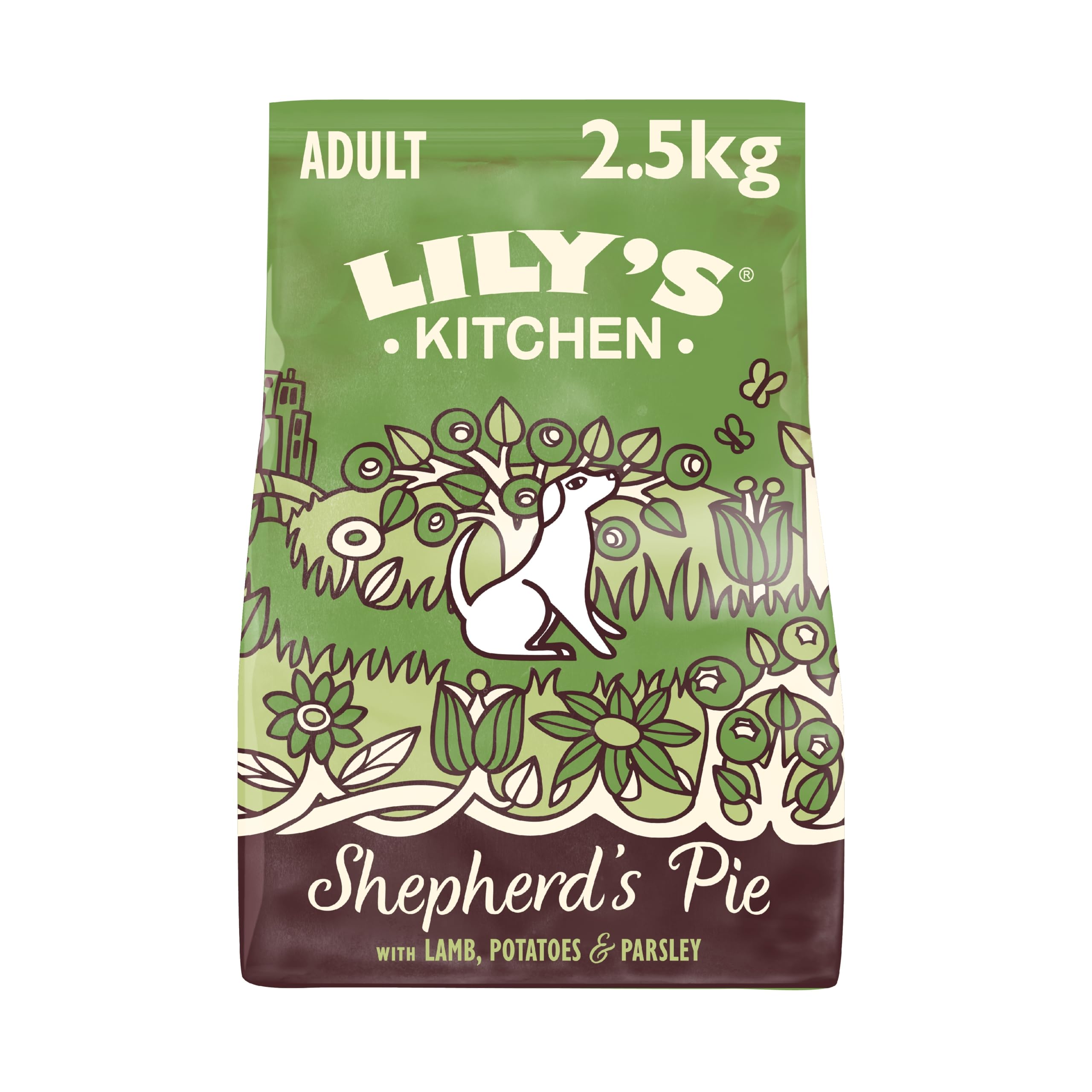Lily’s Kitchen Made with Natural Ingredients Adult Dry Dog Food Shepherd’s Pie Balanced Recipe 2.5kg Bag