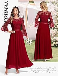 Wedtrend Women's Bridesmaid Dresses, 3/4 Flared
