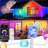 CCILAND 200ft Permanent Outdoor Lights, 120 LED Eternity RGB&IC Smart Eaves Lights with Remote App 209 Scene Modes IP67 Waterproof for Christmas, Party Decor