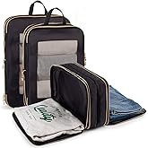 Expandable Double-Sided Compression Packing Cube,3 Set Lightweight Double Deck Organizer Bag Carry on Luggage Backpack Suitcases,Women Travel Accessories for Separate Clean and Dirty Clothes