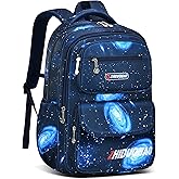 ZHIDOBO Primary School schoolbag with starry sky pattern For Boys, Large Capacity and Lightweight, Waterproof And Durable, Suitable for children aged 6-12 , Casual Children's Bag