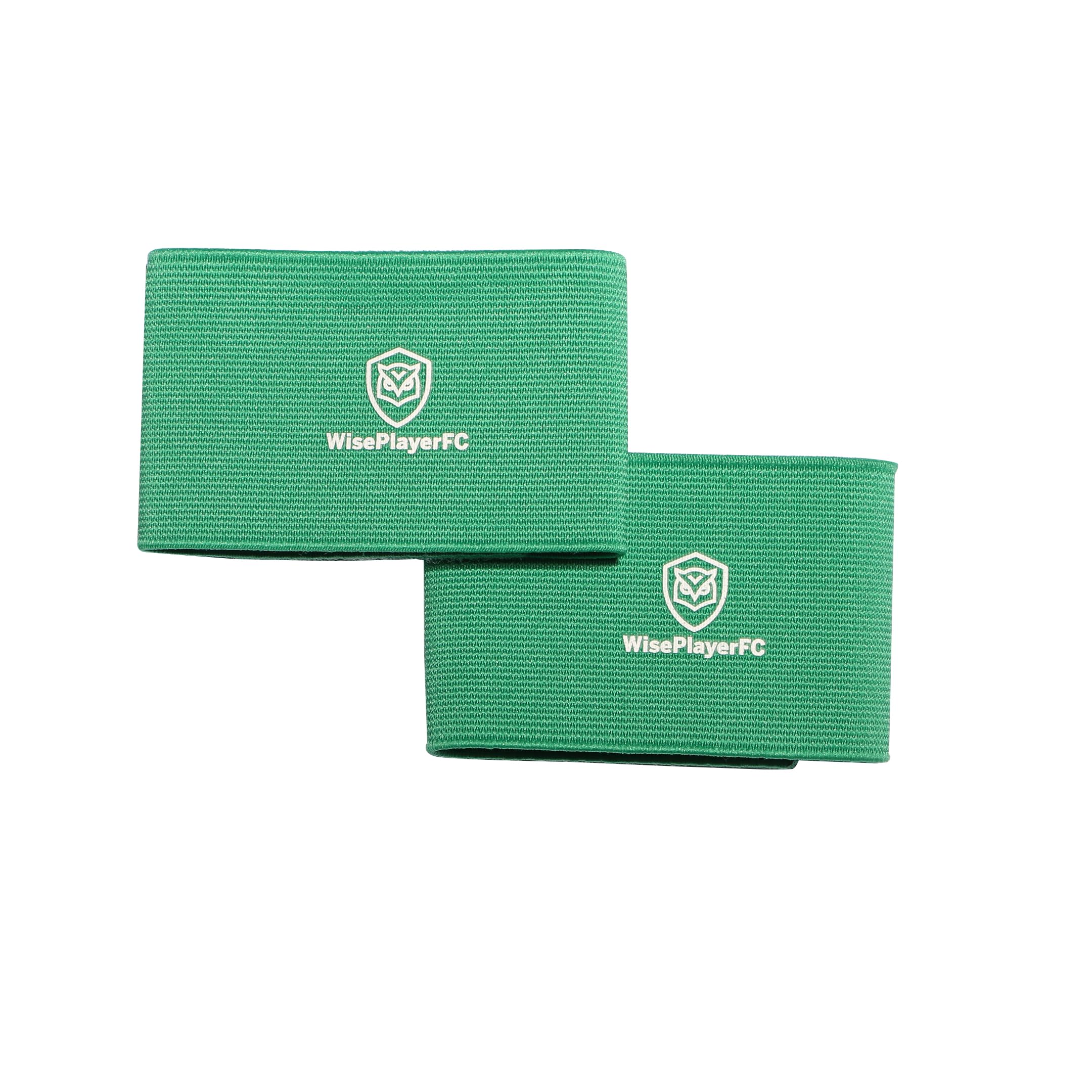 WISEPLAYERFC Guard Stay- 2 Elastic Bands to Hold Football Shin Guards for Men, Women & Children (Green)