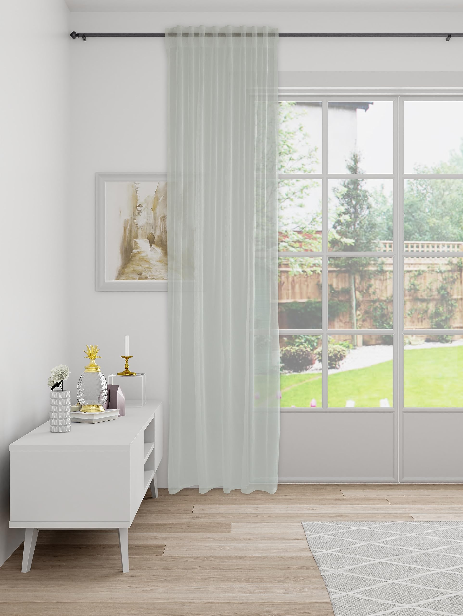 Homing Plain Curtain | Patterned Modern | Decorative White