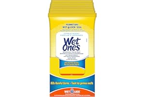 Wet Ones Antibacterial Hand Wipes, Citrus Scent, Wet Wipes, 20 Count (Pack of 10)