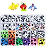 1680pcs Googly Wiggle Eyes Self Adhesive, for Craft Sticker Eyes Multi Colors and Sizes for DIY by ZZYI