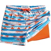 maamgic Boys Swim Trunks with Compression Liner 4-Way Stretch Bathing Suit | 2 in 1 Liner, Skin-Soft, Anti-Chafe, Quick Dry, Above the Knee, Toddler Swim Shorts, Board Shorts, Swimsuit, Swimwear