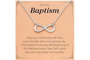DJWJFJEN Infinity Cross Pendant Necklace Gifts for Women Girls Religious Easter Confirmation Baptism Gifts