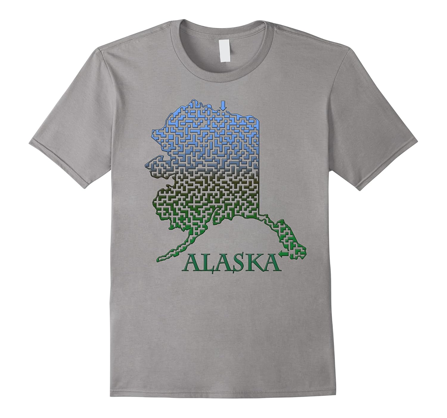 State of Alaska Maze T-Shirt-ANZ