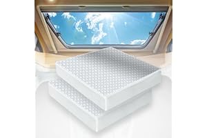 FIOQE 2PCS 14"x14"x3" Universal RV Vent Insulator, Skylight Shade RV Skylight Cover with Reflective Surface,for Camper Vents for 14 Inch X 14 Inch RV