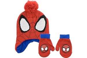 BERKSHIRE FASHIONS Spider-Man Youth Pom Beanie and Mittens Multi