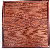 Solid Wood Serving Tray, Square Non-Slip Tea Coffee Snack Plate, Serving Tray with Raised Edges, for Home Kitchen Restaurant