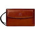 Time Resistance Leather Clutch for Men Organizer Wrist Bag Briefcase Handmade in Italy Gift Box Included