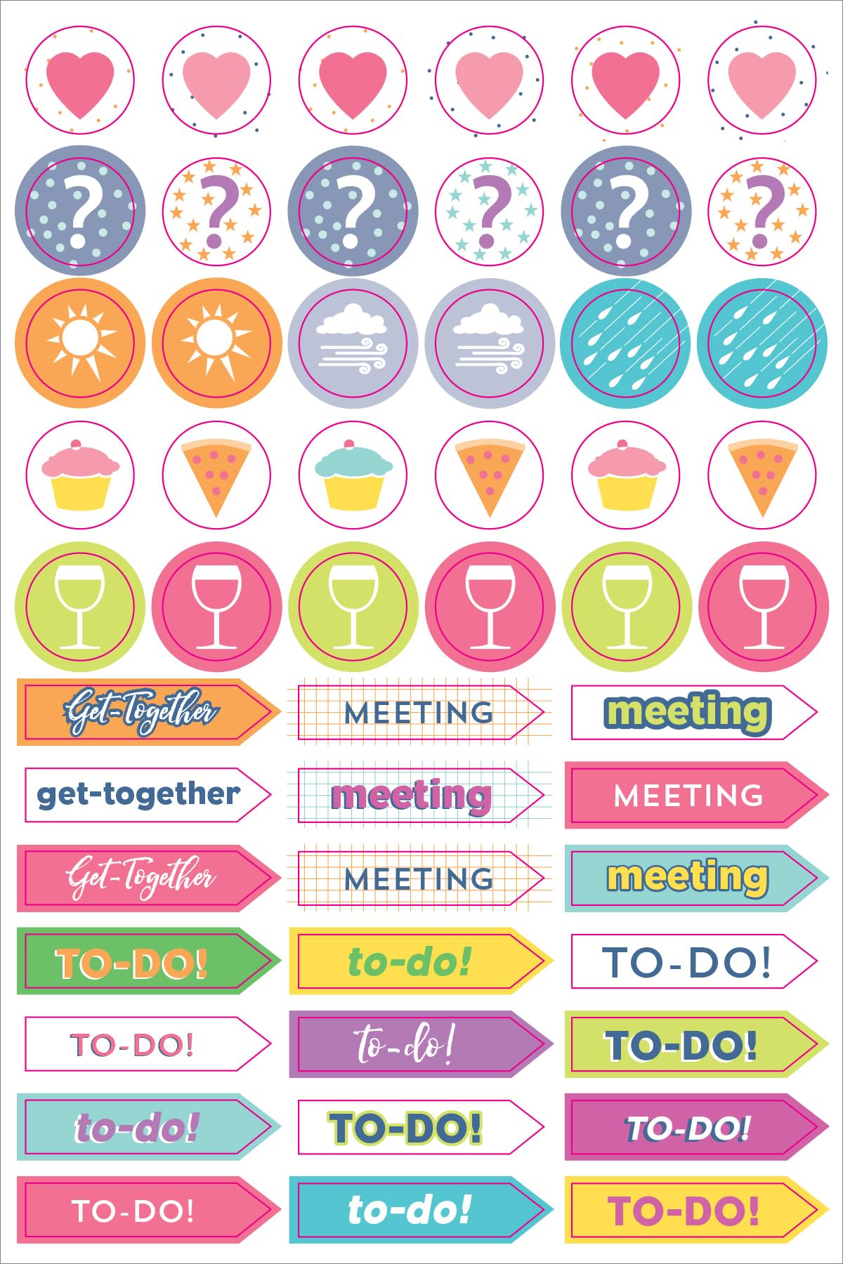 Peter Pauper Press Essentials Weekly Planner Stickers (Set Of 575 Stickers)