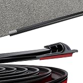 VLKAVIVA Carpet Edge Binding Trim, Metal Grip Core for Thin Rugs Black 20FT | Heavy-Duty Reinforced PVC | Self-Adhesive Rug Edge Protector | DIY Carpet Binding Tape | Floor Transition | Fits up to 3/16"