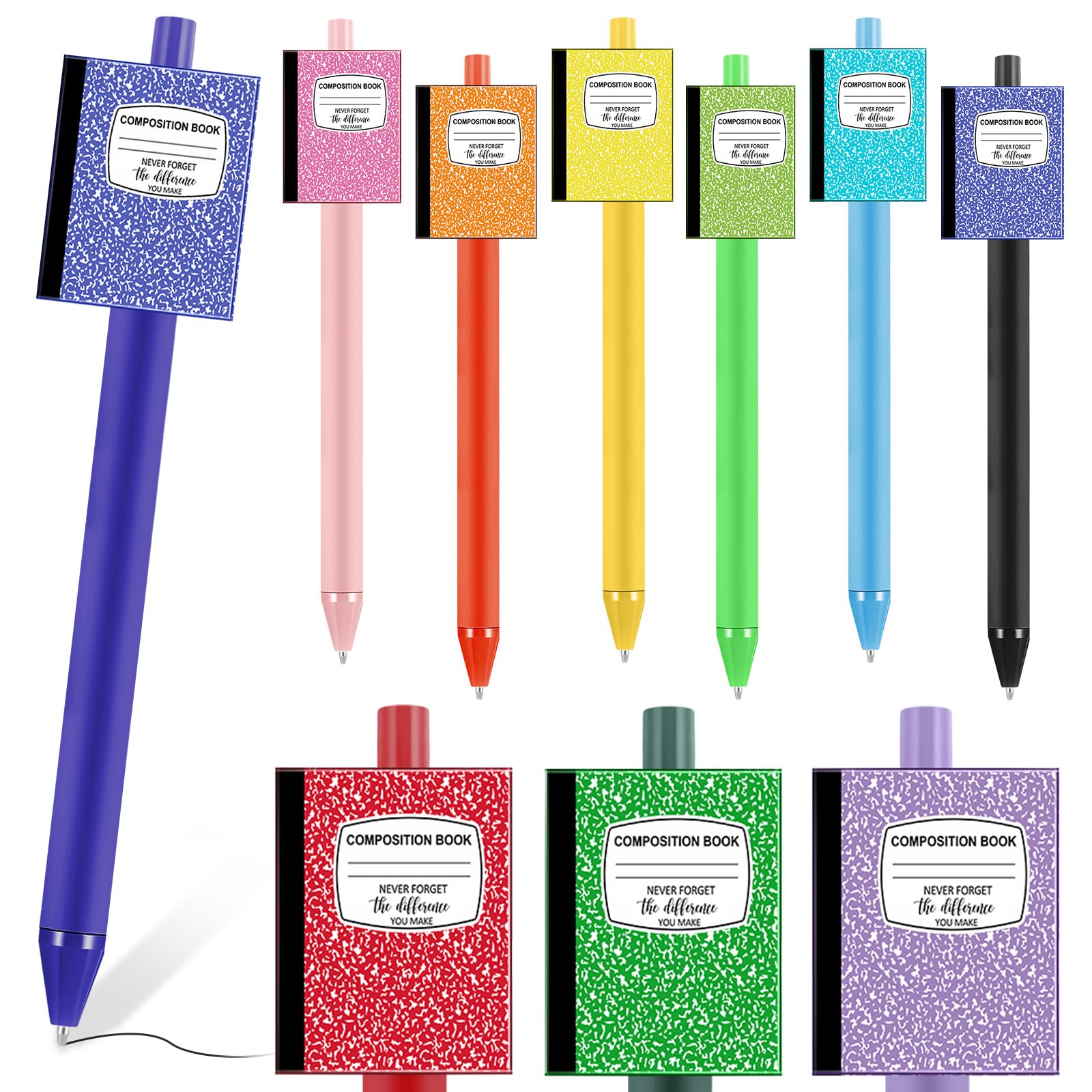 Photo 1 of Sayglossy 10 Pcs Funny Teacher Pens Bulk Composition Notebook Clip Ballpoint Pens Appreciation Thank You Gift for School Office Students Teacher