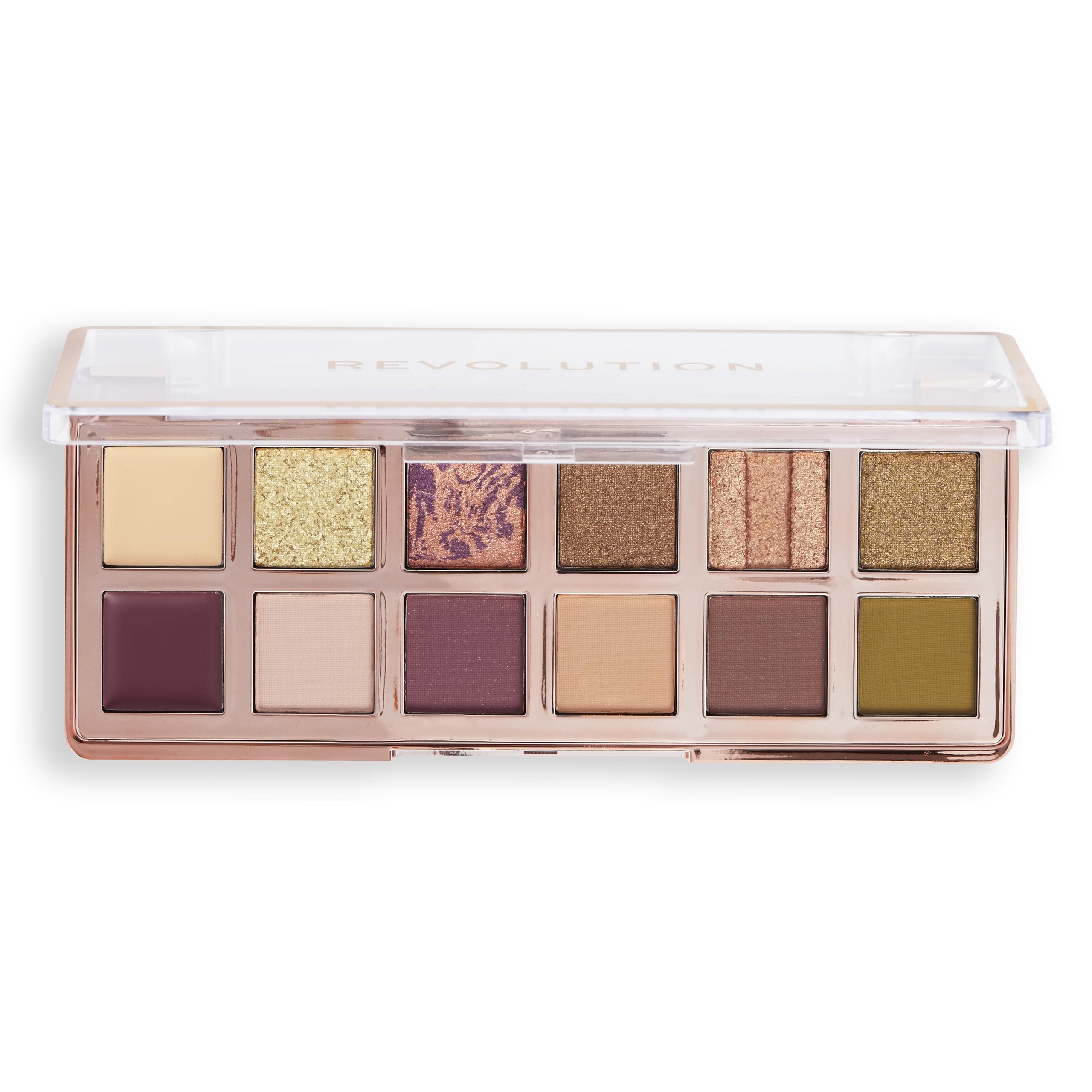 Makeup Revolution, The Eternal Icon Green Eyeshadow Palette, Cream, Matte & Shimmer Finishes, 12 Blendable Shades