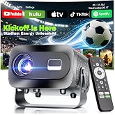 Projector with WiFi and Bluetooth, Electric Focus &amp; Vertical Keystone, 1080P HD 4K Support, Smart Projector with Built-in Streaming Apps, Portable Projector for Outdoor &amp; Home Movie