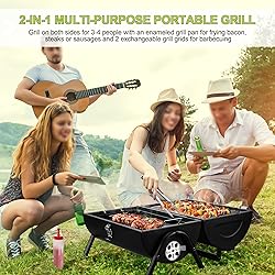 Portable Charcoal Grill, HaSteeL Mini Folding BBQ