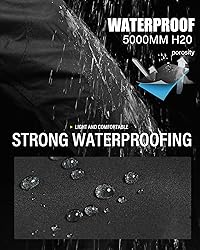 iCreek Men's Packable Rain Pants Waterproof