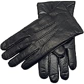YISEVEN Winter Men's Touchscreen Warm Lambskin Leather Gloves
