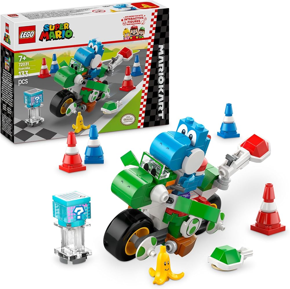 LEGO: Mario Kart Yoshi Bike Set 72031 - Buildable Toy for 7+