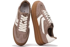 Project Cloud Platform Sneakers for Women Footwear - Memory Foam Insole Womens Shoes, Lightweight and Non-Slip Sole Lace Up Fashion Sneakers (Dodge)