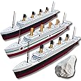 3-Pack RMS Titanic Model Ship & Britannic & Olympic 1 Ft Long Assembled Titanic Toys For Kids, Historically Accurate Titanic Toy, Titanic Ship, Titanic Cake Topper, Titanic Figurine, Titanic Boat, Titanic Replicas