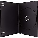 AcePlus 25-pk Slim Black Single DVD Cases; 7mm Thickness Premium Grade with Clear Outer Sleeve; 25 Pieces