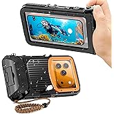 Waterproof Phone Case for iPhone 18 Pro/Max &amp; 17/16/15, Left Button Only | Aluminum Alloy Housing, Clear Lens, Snorkel and Scuba Ready, Underwater Protection for Outdoor Travel and Marine Activities