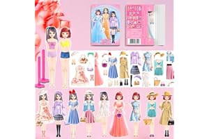 DANIEL AXEL Magnetic Dress Up Dolls, Magnetic Doll Dress Up Kits Magnetic Paper Dolls Pretend Play Set for Girls Ages 4 Years and Up Kids Travel Activities Road Trip Car Ride Interactive Learning Imagine Gift