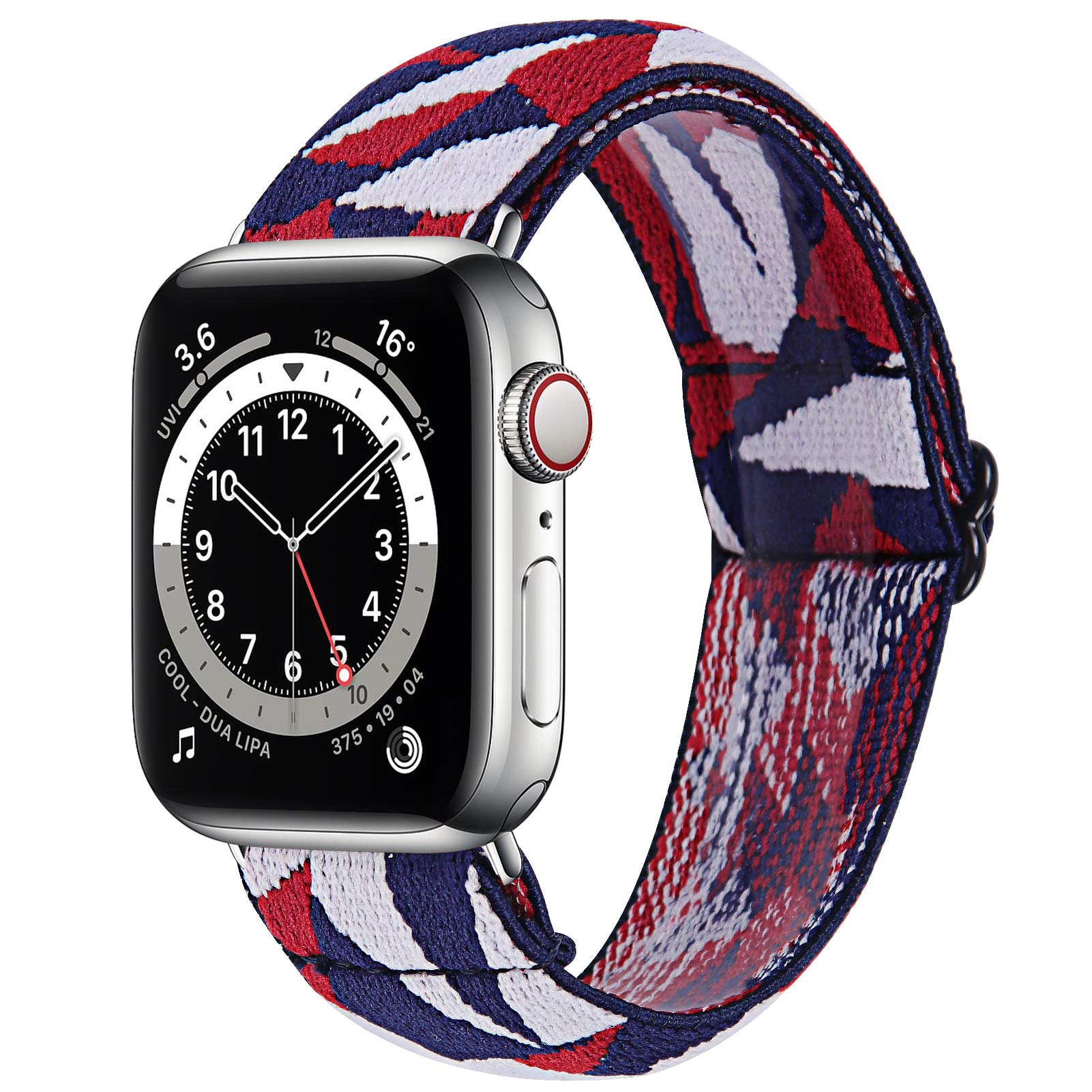 TRISTRAPS 38mm/40mm Elastic Nylon Watch Strap Compatible with Apple Watch iwatch Series SE/6/5/4/3/2/1,Soft Breathable Replacement Sport Wristbands for Men/Women