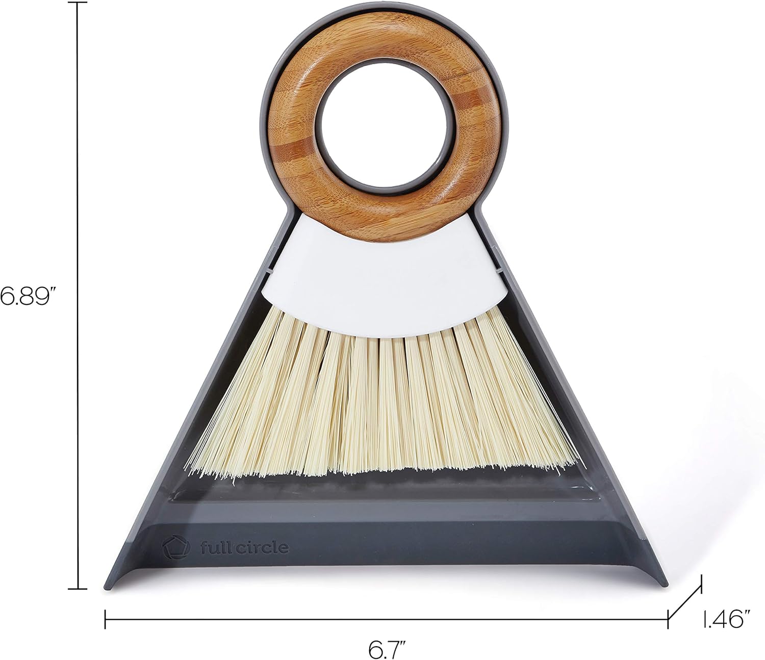 Full Circle and Brush Set, White Tiny Team Mini Dustpan