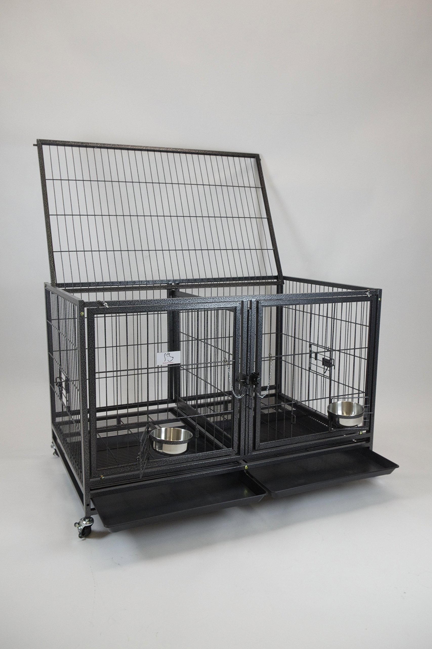 43" Stackable Heavy Duty Cage w/Feeding Doors and Divider or Additional